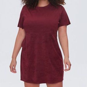 *NWT* Forever21 Plus Faux Suede T-Shirt Dress 2X